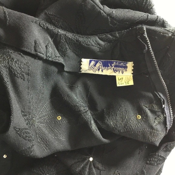 VTG 50s MCM Jerry Gilden Spectator Classic Sexy Bombshell Little Black Dress - Picture 8 of 8